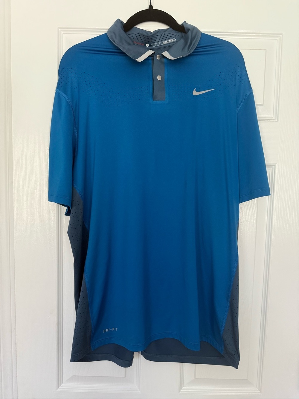 Nike Men’s Tiger Woods Collection Blue Dri-FIT Polo Shirt- size L